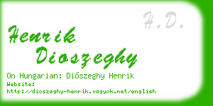 henrik dioszeghy business card